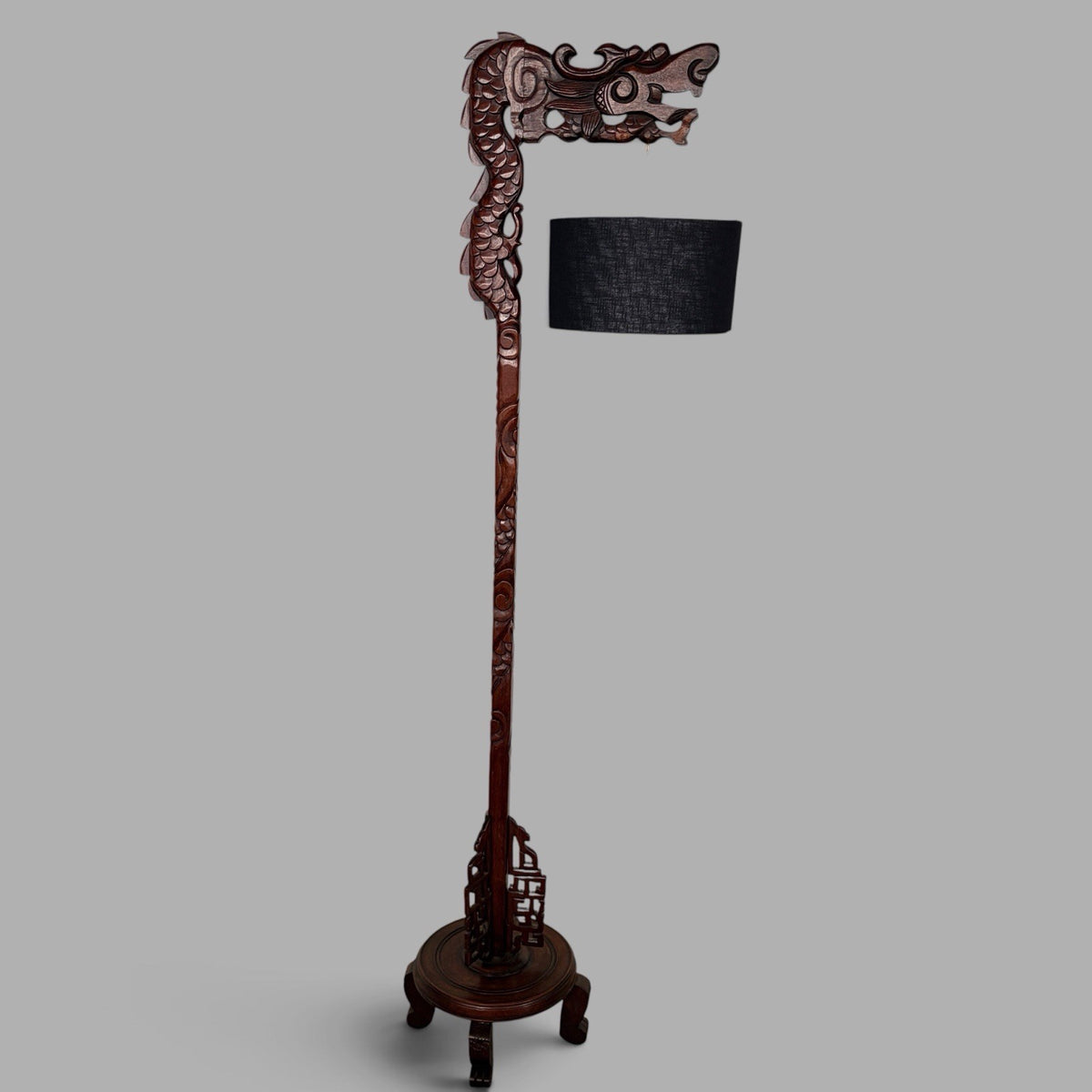 Chinese Carved Dragon Floor Lamp – view 6