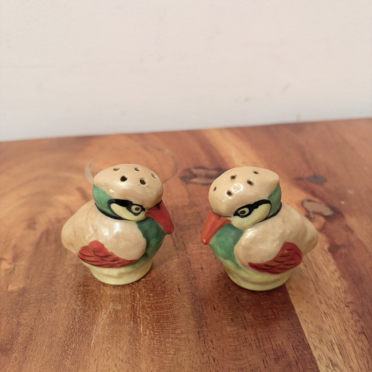 Vintage Japanese Kingfisher Salt & Pepper Shakers – Ceramic Pair – view 7