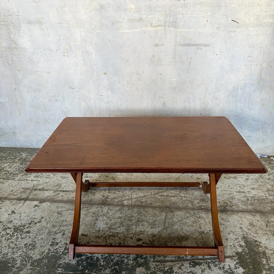 Myers Mid Century Teak Folding Card & Side Table – original photograph 1