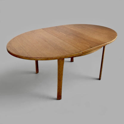 Mid Century Sutcliffe of Todmorden Teak Oval Extending Dining Table – original photograph 1