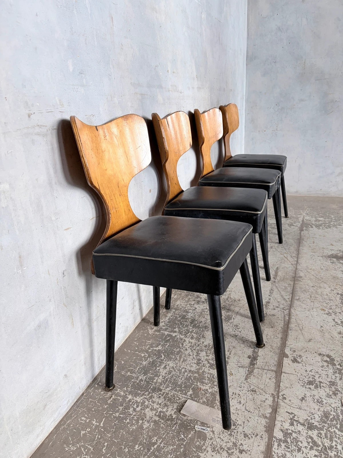 Harold Fieldman Mid Century Bentwood Dining Chairs – Set of Four – view 5