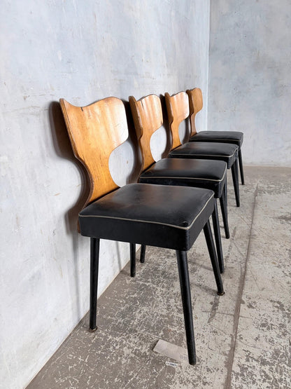 Harold Fieldman Mid Century Bentwood Dining Chairs – Set of Four – view 5