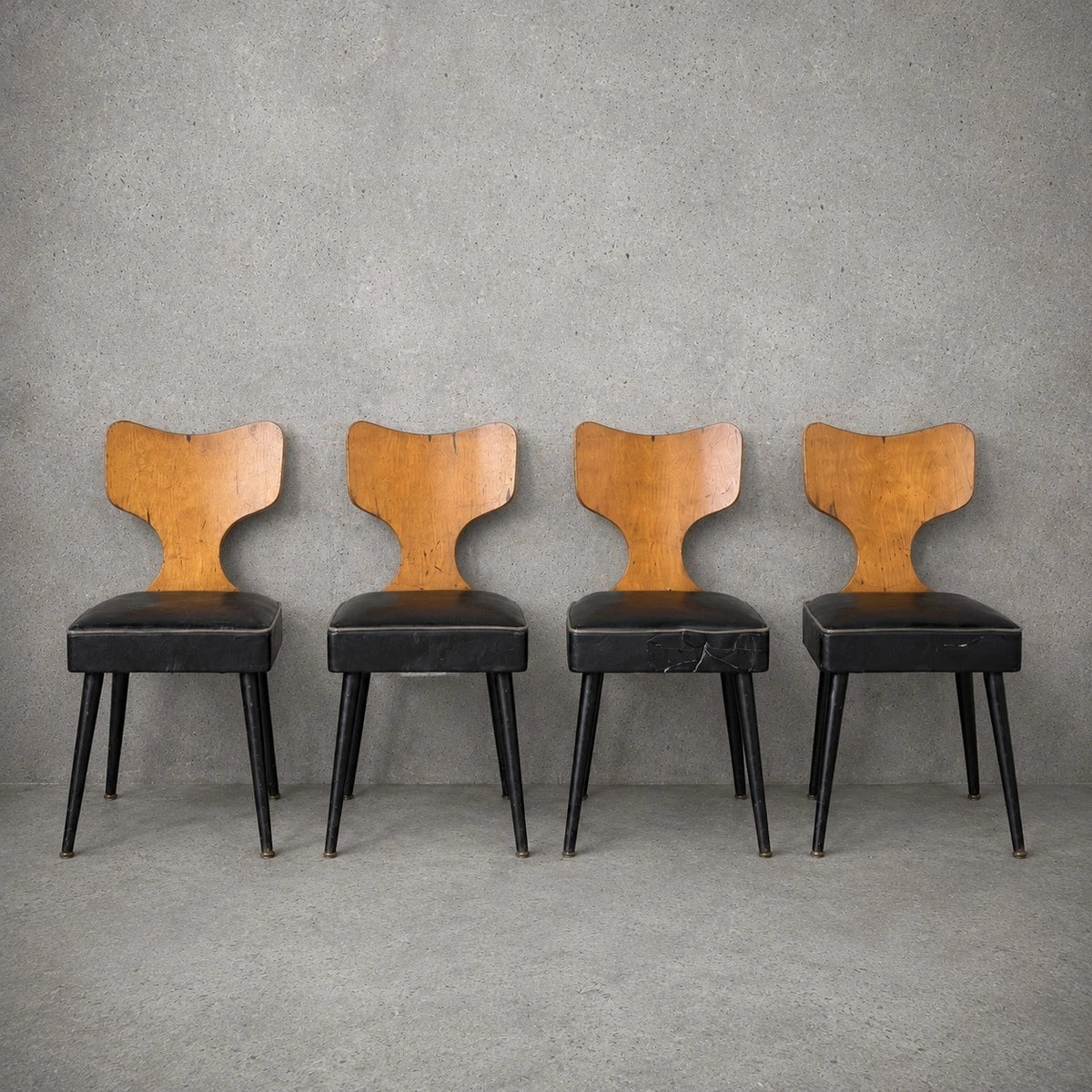 Harold Fieldman Mid Century Bentwood Dining Chairs – Set of Four – view 1