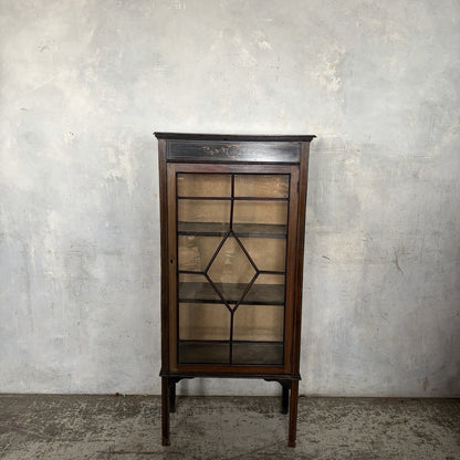 Antique Edwardian Mahogany-Toned Glazed Display Cabinet – original photograph 10