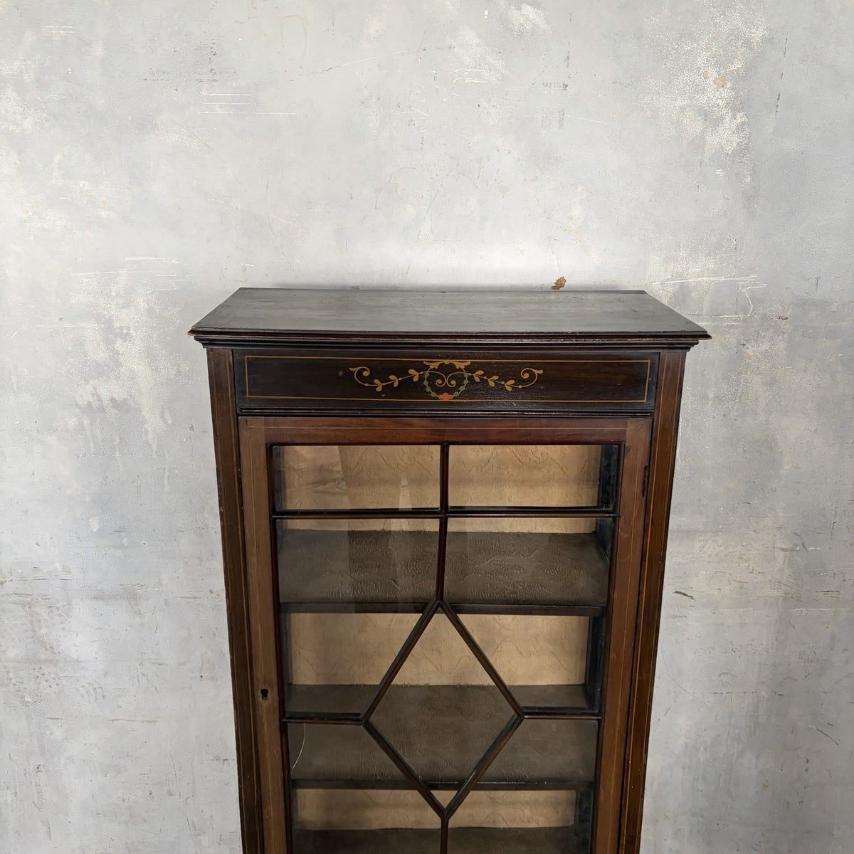 Antique Edwardian Mahogany-Toned Glazed Display Cabinet – original photograph 9