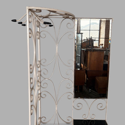 1970s Space Age Metal Hall Stand with Mirror – view 3