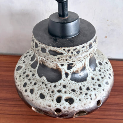 West German Lava-Glaze Ceramic Pendant Light – Space Age Ceiling Lamp – view 8