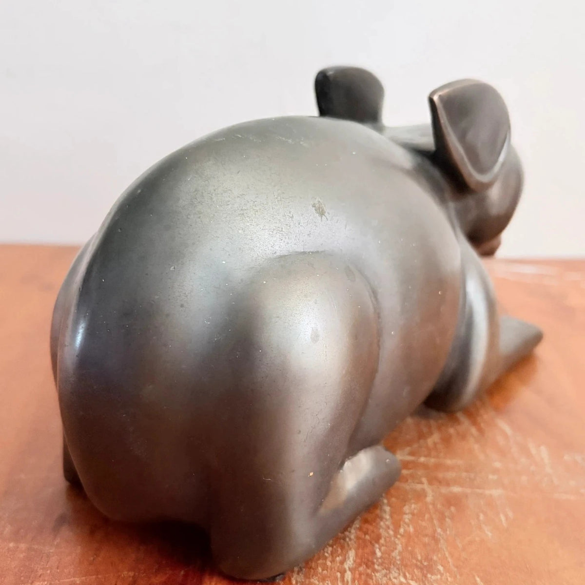 Vintage Bronze Rabbit Sculpture – Freestanding Animal Figure – view 4