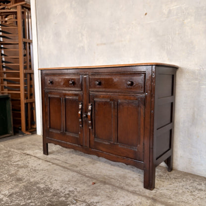 Ercol Old Colonial Elm-Top Sideboard – Two Drawers & Cupboard – view 7