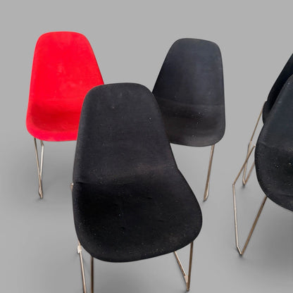 Stackable egg chairs – condition detail